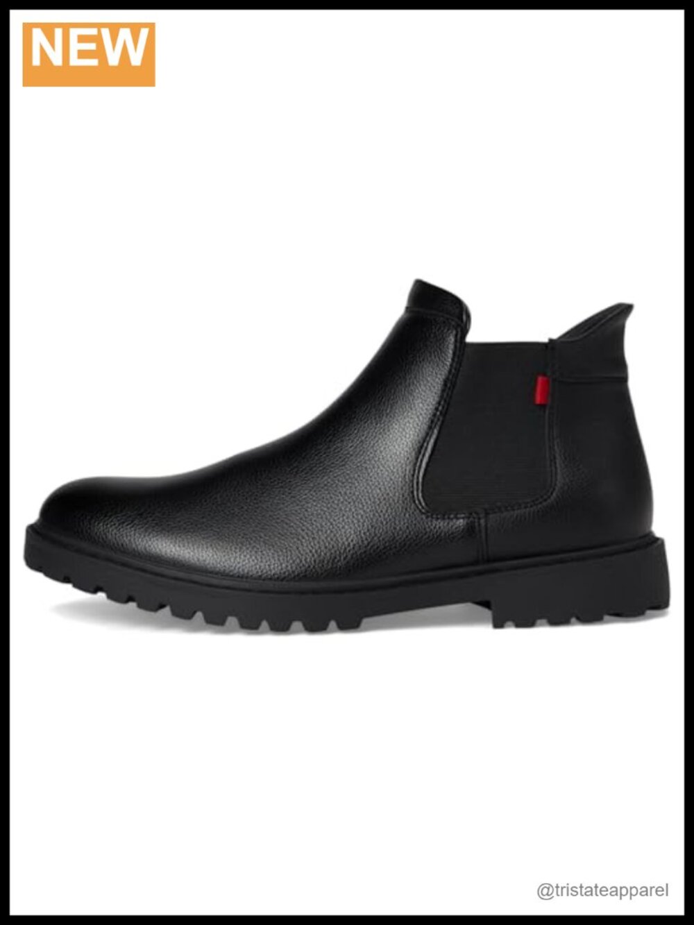 Hands-Free Step-In Ankle Boots Faux Leather Round Toe Derby Style - Picture 5 of 6